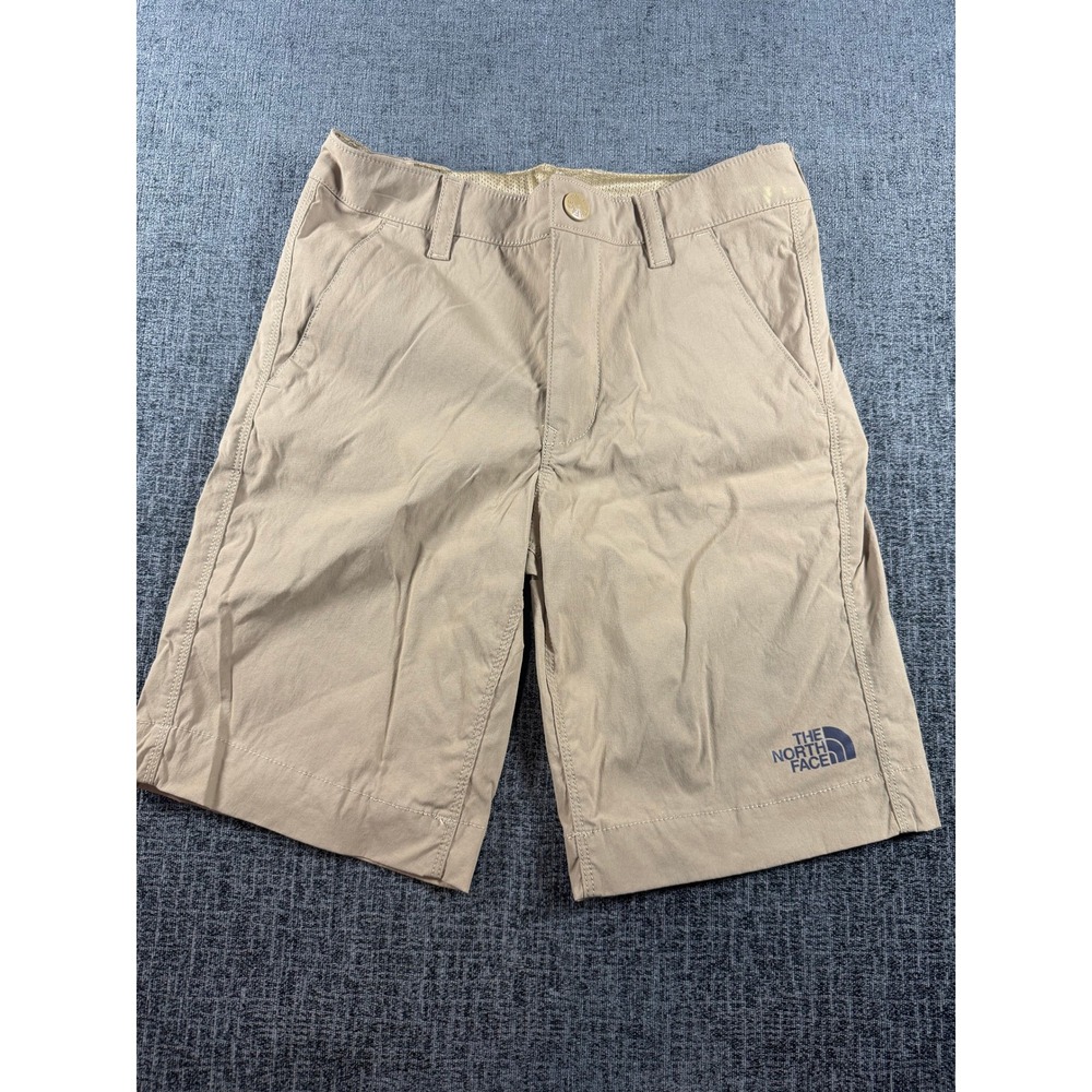 The North Face Boys FlashDry Khaki Hiking Shorts Size M 10/12 Adjustable Waist